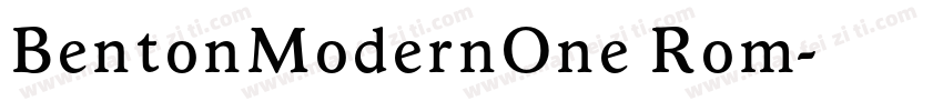 BentonModernOne Rom字体转换